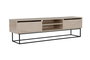 Hanah Home Escape 180 Soporte de TV Negro y Travertino